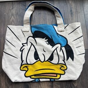 Donald Duck canvas tote bag. Lightly worn